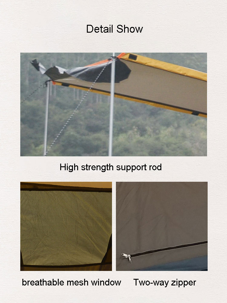 Cheap Goat Tents Extended Camping Tent One Bedroom and One Living Room Hiking Tent for 3 4 People Double Layer Waterproof Outdoor Picnic Awning   